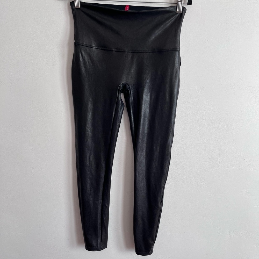 Spanx Black Faux Leather Leggings
